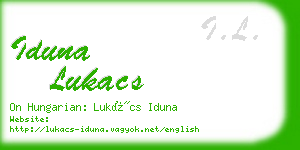 iduna lukacs business card